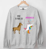 30th Birthday Gift For Women, Funny 30th Unicorn Birthday Sweatshirt, 30 Year Old Gift, Thirty Birthday Sweatshirt