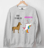 70th Birthday Gift For Women, Funny 70th Unicorn Birthday Sweatshirt, Birthday Gift For Mom, 70 Year Old Gift, Seventy Birthday Sweatshirt