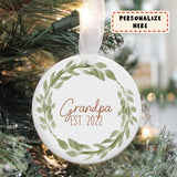 Personalized Grandpa Pregnancy Announcement Ornament, New Grandpa Gift, New Baby Announcement Ornament