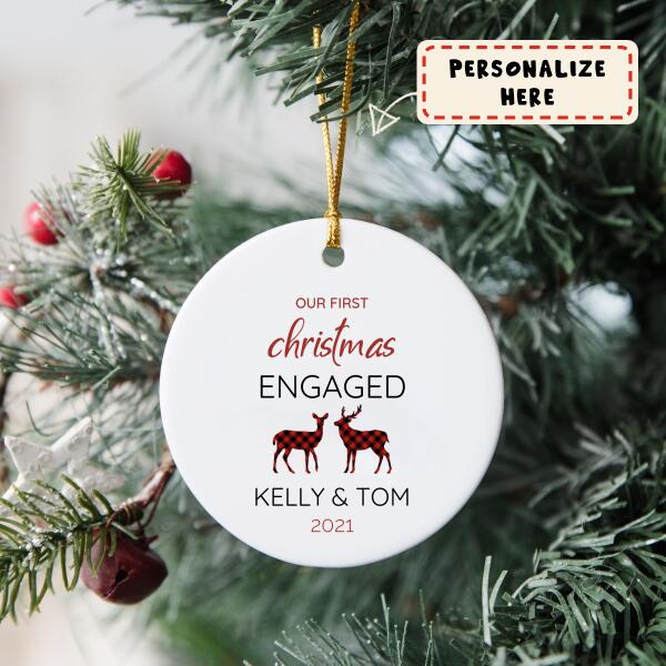 Personalized Couples Christmas Ornament,  Our First Christmas Together, New Couple Christmas Gift Keepsake