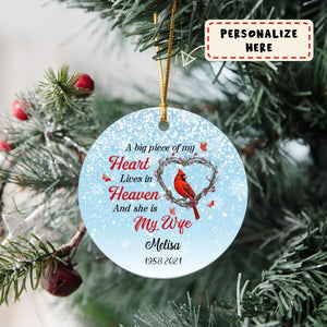 Personalized To Your Lost Loved Christmas Ceramic Ornament, Memorial Gift Ornament