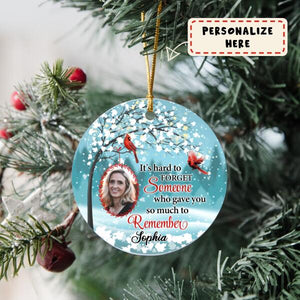 Personalized Photo Memorial Christmas Ceramic Ornament, Memorial Gift