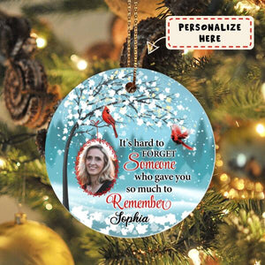 Personalized Photo Memorial Christmas Ceramic Ornament, Memorial Gift