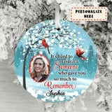 Personalized Photo Memorial Christmas Ceramic Ornament, Memorial Gift