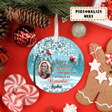 Personalized Photo Memorial Christmas Ceramic Ornament, Memorial Gift