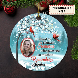 Personalized Photo Memorial Christmas Ceramic Ornament, Memorial Gift