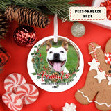 Personalized Pet Lovers Christmas Ceramic Ornament