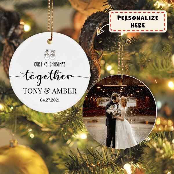 Personalized Our First Christmas Together Ornament, Custom Christmas Married, Gift For Her, Gift For Him