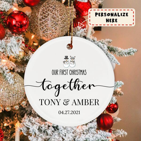 Personalized Our First Christmas Together Ornament, Custom Christmas Married, Gift For Her, Gift For Him