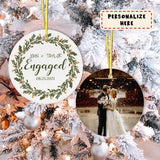 Personalized Wedding Engagement Ornament, Gift For Him, Gift For Her Ornament
