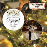 Personalized Our First Christmas Engaged Ornament, Gift For Him, Gift For Her Engagement Ornament