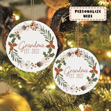 Personalized Grandma Pregnancy Announcement Ornament, New Grandma Gift, New Baby Announcement Ornament