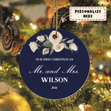 Personalized Our First Christmas Engaged Ornament, Just Engaged Ornament, Custom Engagement Gift, Gift For Him, Gift For Her