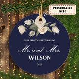 Personalized Our First Christmas Engaged Ornament, Just Engaged Ornament, Custom Engagement Gift, Gift For Him, Gift For Her