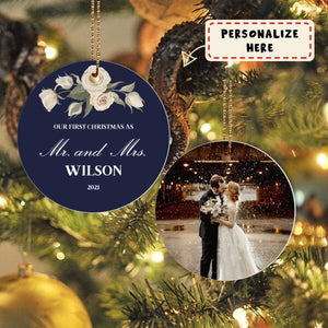 Personalized Our First Christmas Engaged Ornament, Just Engaged Ornament, Custom Engagement Gift, Gift For Him, Gift For Her