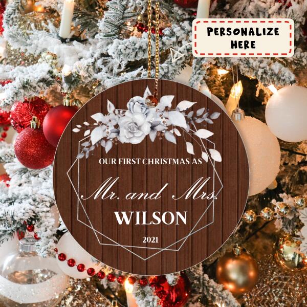 Personalized Our First Christmas Engaged Ornament, Just Engaged Ornament, Custom Engagement Gift, Gift For Him, Gift For Her