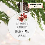 First Christmas As Grandparents Ornament, Personalized Ornament for Grandma and Grandpa, New Grandparents Christmas Gift