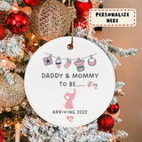 Personalized Christmas Gift Ornament, Expecting Parents Ornament, Baby Shower Gift
