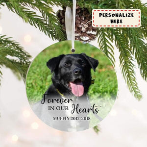 Personalized Photo Dog Memorial Ceramic Ornament Gift, Loss Dog Gift, Dog Sympathy Gifts, Pet Remembrance Gifts, Pet Bereavement Gifts, Christmas Gift