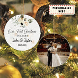 Personalized Wedding Our First Christmas Ornament, Gift For Couple