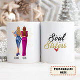 Personalized Best Friend Coffee Mug, Soul Sisters Gift, Friend Gift, Party Girls, Birthday Gift