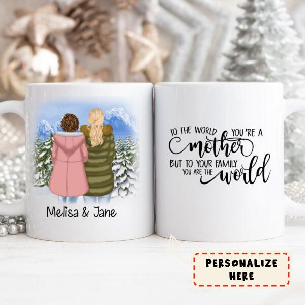 Personalized Christmas Gift Mom and Daughter Coffee Mug, Gift For Mom, Birthday Gift, Mother's Day, Family Gift