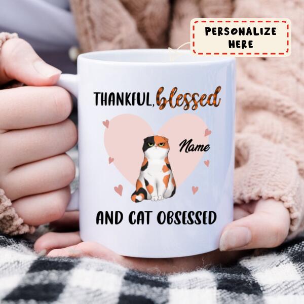Personalized Cat Thanksgiving Premium Coffee Mug, Gift For Cat Lovers