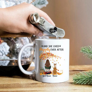 Personalized Dog Mom Fall Season Premium Mug, Dog Mom Mug, Dog Mom Gift, Gift for Dog Lovers