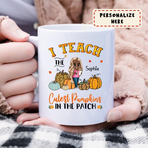 Personalized Teacher Fall Season Coffee Mug, Teacher Mug, Teacher Cup, Gift For Teacher