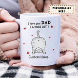 I Love You Dad Cat Custom Mug, Personalized Mug For Cat Lovers, Father's Day Gift Mug