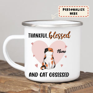 Personalized Cat Thanksgiving Premium Campfire Mug, Gift For Cat Lovers