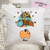 Personalized Mom Halloween Premium Pillow, Halloween Pumpkins Gift, Gift For Mom, Gift For Her