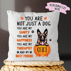 Personalized Fall Dog Premium Pillow, Dog Mom Pillow, Gift For Dog Lovers