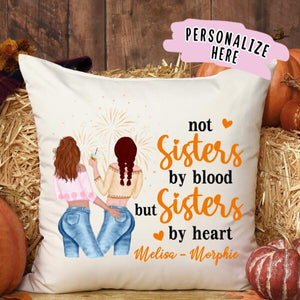 Personalized Fall Bestie Friends Premium Pillow, Sister Gift, Friends Gift