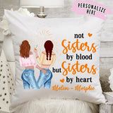 Personalized Fall Bestie Friends Premium Pillow, Sister Gift, Friends Gift