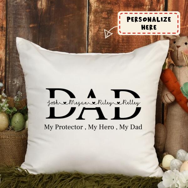 Fathers Day Gift, Dad Pillow, Gift for Dad, Pillow for Dad,Gift for Father, Dad Gifts from Kids, Dad Gifts from Daughter, Personalized Dad Gifts Pillow