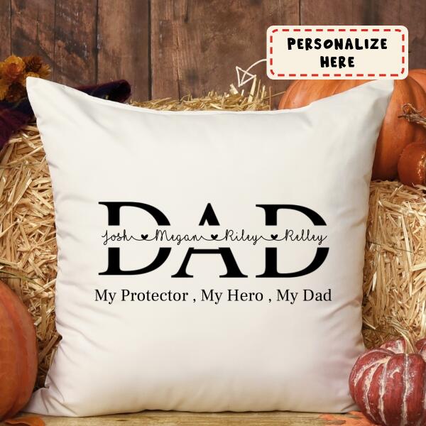 Fathers Day Gift, Dad Pillow, Gift for Dad, Pillow for Dad,Gift for Father, Dad Gifts from Kids, Dad Gifts from Daughter, Personalized Dad Gifts Pillow