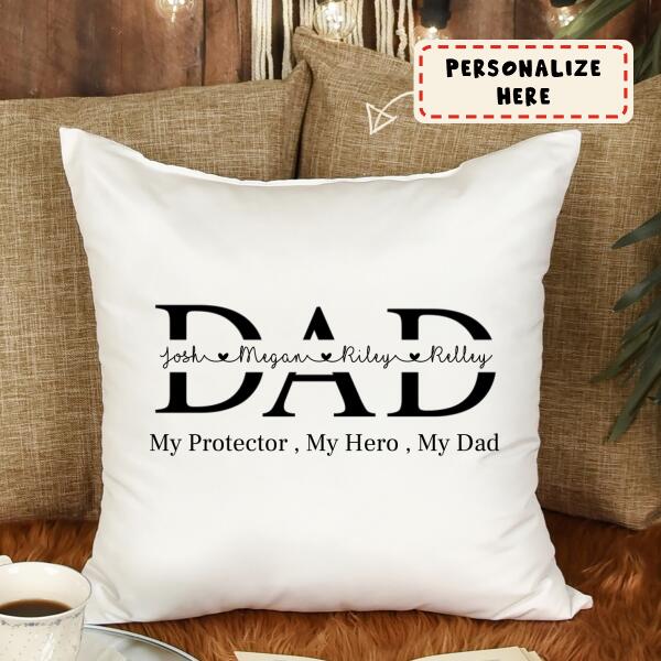 Fathers Day Gift, Dad Pillow, Gift for Dad, Pillow for Dad,Gift for Father, Dad Gifts from Kids, Dad Gifts from Daughter, Personalized Dad Gifts Pillow