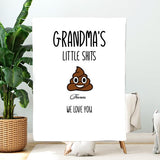 Funny Gift For Grandma, Birthday Christmas Gift For Grandma, Grandmother Gift, Personalized Grandma's Little Shits With Kids Name Fleece/Sherpa Blanket