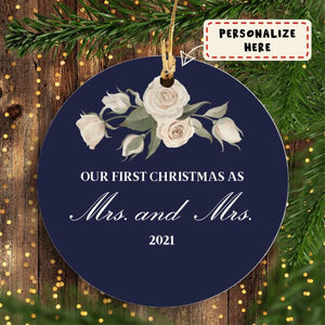 Personalized Our First Christmas LGBT Ornament, LGBT Couple Gift, Gay Couple Gift, Lesbian Couple Gift Ornament