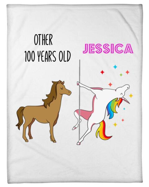Birthday Gift For Grandma, 100th Birthday Gift For Women, 100th Birthday Blanket, Birthday Blanket