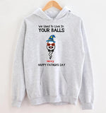 We Use To Live In Your Balls Personalized Father's Day Hoodie, Funny Father's Day Gifts Gifts For Dad, Dad Hoodie