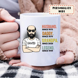 Personalized Dad Grandpa Mug, Father's Day Mug, Gift For Dad Grandpa Mug