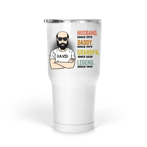 Personalized Dad Grandpa Large Tumbler, Father's Day Tumbler, Gift For Dad Grandpa Tumbler