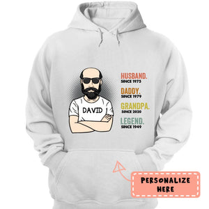 Personalized Dad Grandpa Hoodie, Father's Day Hoodie, Gift For Dad Grandpa Hoodie
