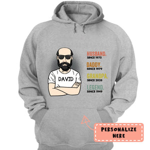 Personalized Dad Grandpa Hoodie, Father's Day Hoodie, Gift For Dad Grandpa Hoodie
