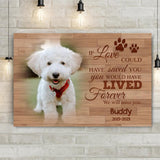 Personalized Dog Cat Memorial Gift Pet Loss Gift If Love Could Have Saved You Canvas Wall Art