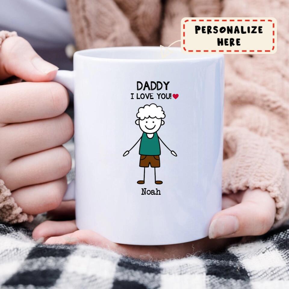 Dad Gift For Dad Birthday Gift Dad Mug Fathers Day Gift From Daughter Son Kids, Personalized Dad Coffee Cup