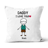 Dad Gift For Dad Birthday Gift Dad Pillow Fathers Day Gift From Daughter Son Kids, Personalized Dad Pillow