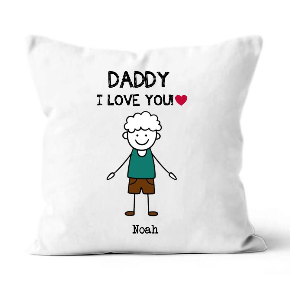 Dad Gift For Dad Birthday Gift Dad Pillow Fathers Day Gift From Daughter Son Kids, Personalized Dad Pillow